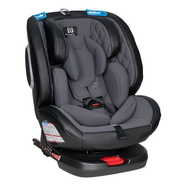 Автокресло детское Farfello ISOFIX YB102A(2) темно-серый экокожа