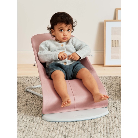 Шезлонг BabyBjorn Bouncer Bliss Cotton, Dusty pink - 4
