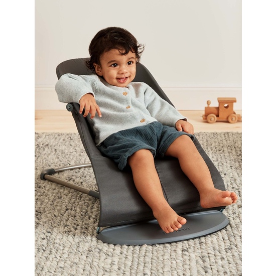 Шезлонг BabyBjorn Bouncer Bliss Cotton, Anthracite - 5