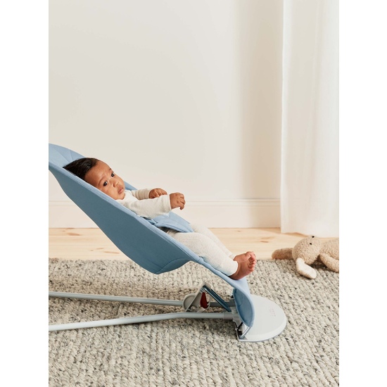 Шезлонг BabyBjorn Bouncer Bliss Cotton, Blue - 2