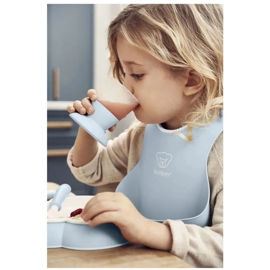 Набор посуды для кормления BabyBjorn (5 пр.) Голубой - 7