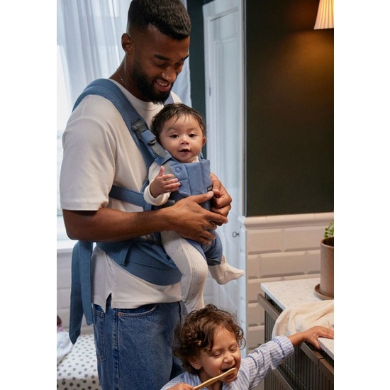 Эрго-рюкзак BabyBjorn Harmony Woven Blue Melange - 10