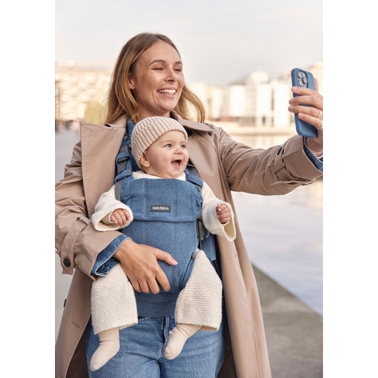 Эрго-рюкзак BabyBjorn Harmony Woven Blue Melange - 11