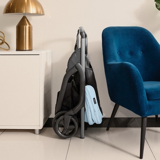 Коляска прогулочная Bugaboo Dragonfly Graphite Midnight Black/ Skyline Blue - 14