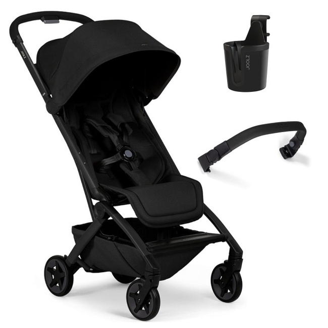 Коляска прогулочная Joolz Aer2 Space Black с бампером и подстаканником