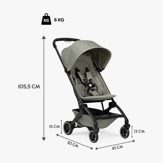 Коляска прогулочная Joolz Aer+ Sage Green 2024 года с бампером и подстаканником - 1