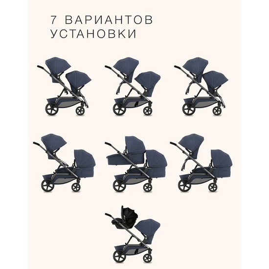 Прогулочный блок для коляски Redsbaby NUVO, грифельно-синий - 5
