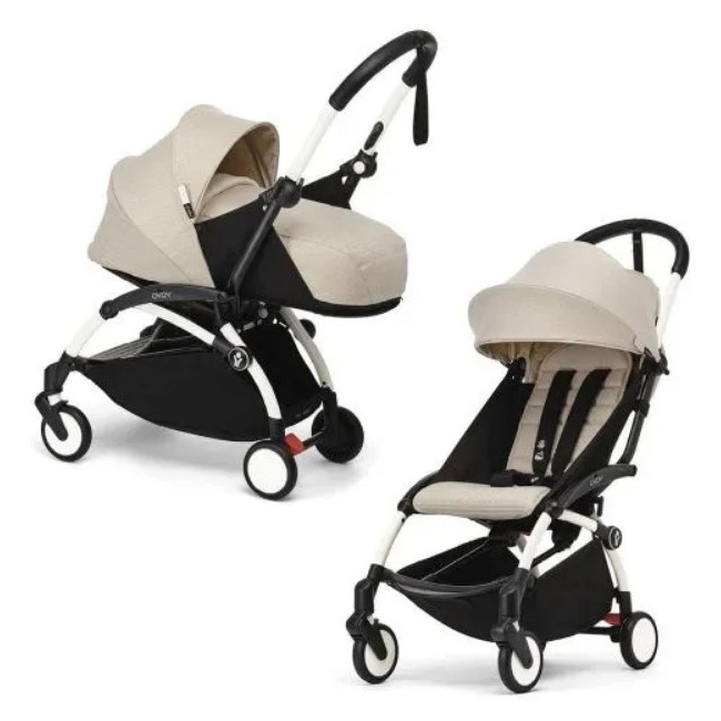 Коляска 2 в 1 Stokke YoYo³ Newborn pack Bonpoint белая рама