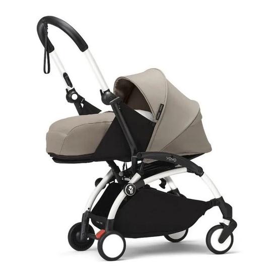 Коляска 2 в 1 Stokke YoYo³ Newborn pack Taupe белая рама - 1