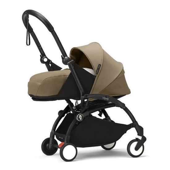 Коляска 2 в 1 Stokke YoYo³ Newborn pack Toffee чёрная рама - 1