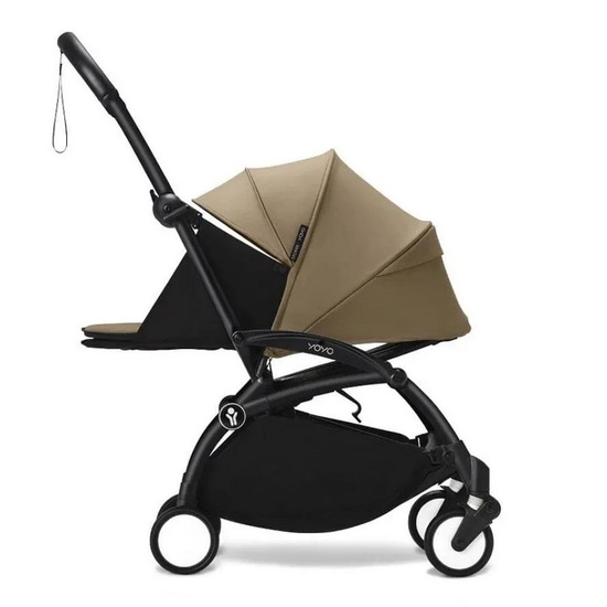 Коляска 2 в 1 Stokke YoYo³ Newborn pack Toffee чёрная рама - 4