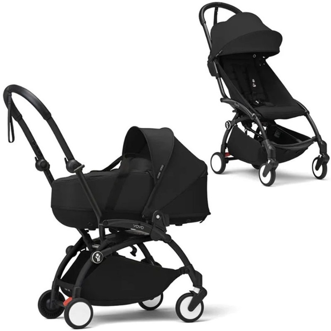 Коляска 2 в 1 Stokke YoYo³ Bassinet Black чёрная рама