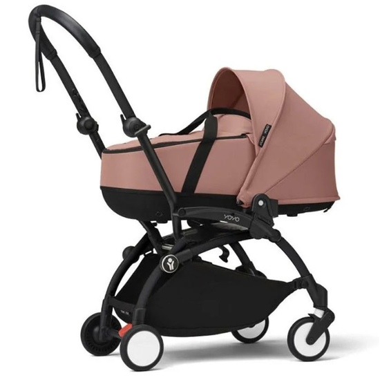 Коляска 2 в 1 Stokke YoYo³ Bassinet Ginger чёрная рама - 1