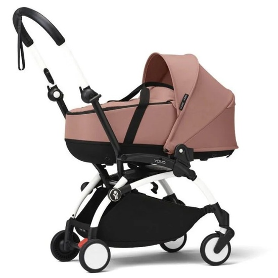 Коляска 2 в 1 Stokke YoYo³ Bassinet Ginger белая рама - 1