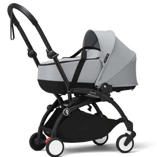 Коляска 2 в 1 Stokke YoYo³ Bassinet Stone чёрная рама - 1