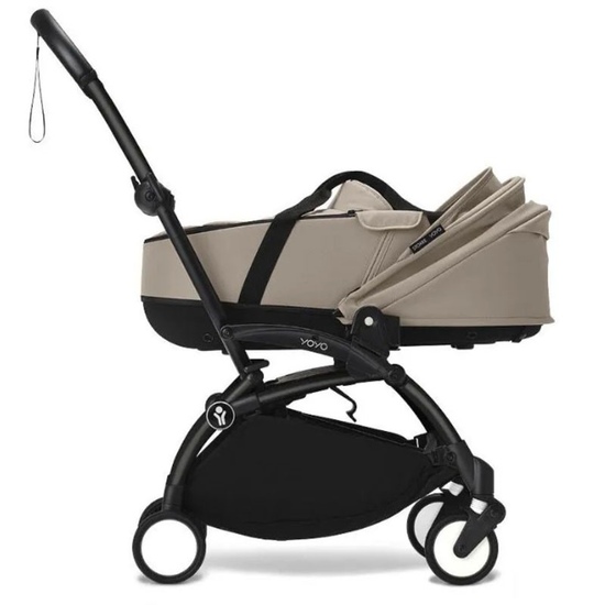 Коляска 2 в 1 Stokke YoYo³ Bassinet Taupe чёрная рама - 2