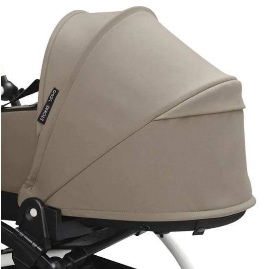 Коляска 2 в 1 Stokke YoYo³ Bassinet Taupe белая рама - 5