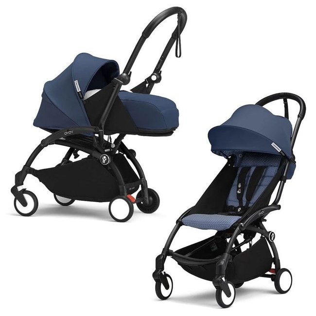 Коляска 2 в 1 Stokke YoYo³ Newborn pack Air France чёрная рама