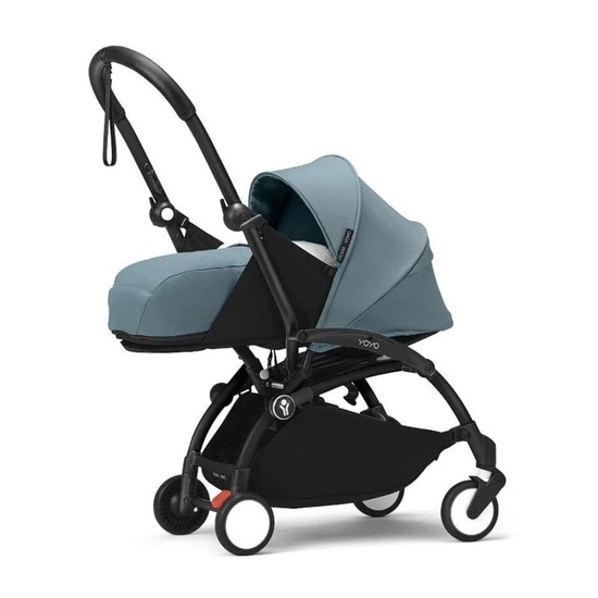 Коляска 2 в 1 Stokke YoYo³ Newborn pack Aqua чёрная рама - 1