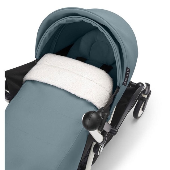 Коляска 2 в 1 Stokke YoYo³ Newborn pack Aqua белая рама - 2
