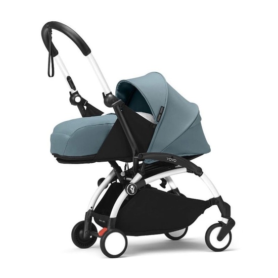 Коляска 2 в 1 Stokke YoYo³ Newborn pack Aqua белая рама - 1