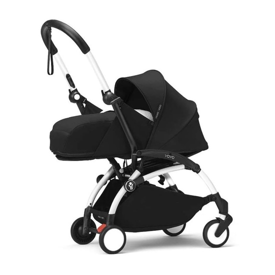 Коляска 2 в 1 Stokke YoYo³ Newborn pack Black белая рама - 1