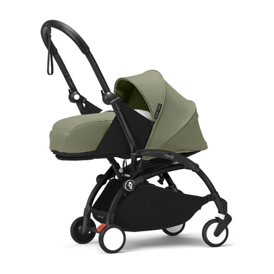 Коляска 2 в 1 Stokke YoYo³ Newborn pack Olive чёрная рама - 2