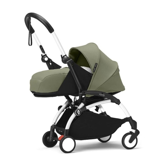 Коляска 2 в 1 Stokke YoYo³ Newborn pack Olive белая рама - 1