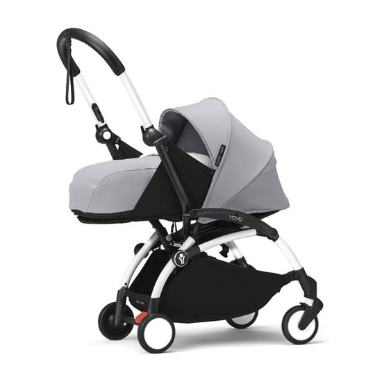 Коляска 2 в 1 Stokke YoYo³ Newborn pack Stone белая рама - 1