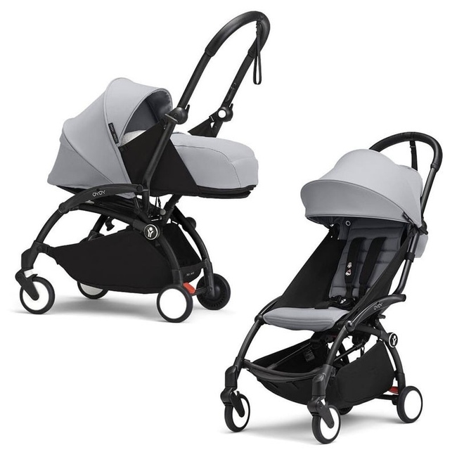 Коляска 2 в 1 Stokke YoYo³ Newborn pack Stone чёрная рама