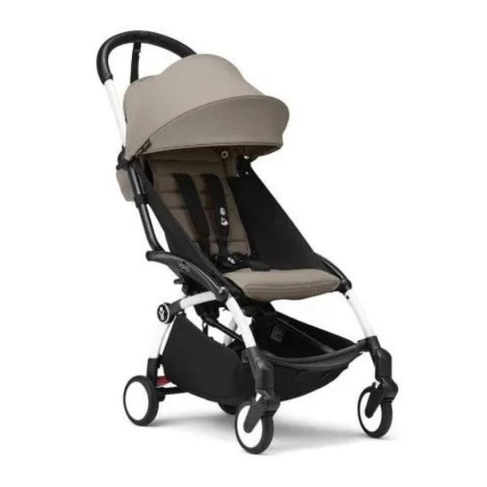 Коляска 2 в 1 Stokke YoYo³ Newborn pack Taupe белая рама - 3