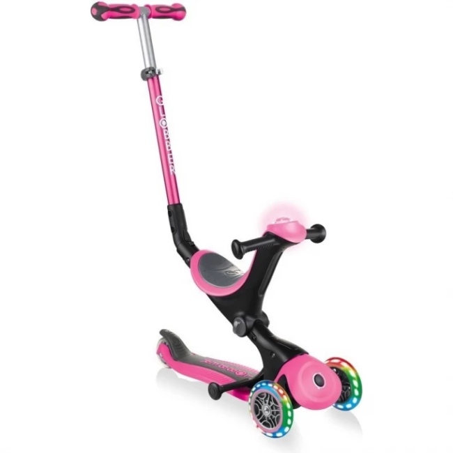 Самокат GLOBBER GO UP DELUXE PLAY LIGHTS Розовый