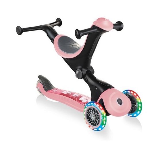 Самокат GLOBBER GO UP DELUXE FANTASY LIGHTS Пастельно-розовый - 1
