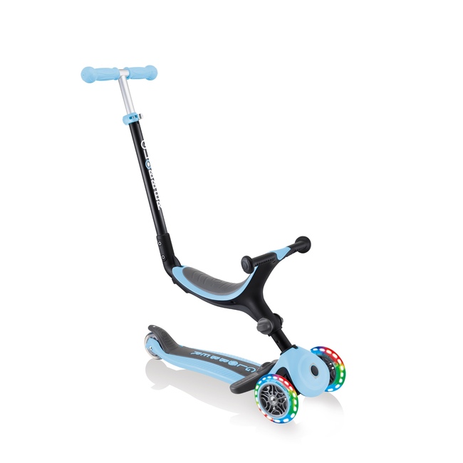 Самокат GLOBBER GO UP FOLDABLE PLUS LIGHTS Пастельно-голубой