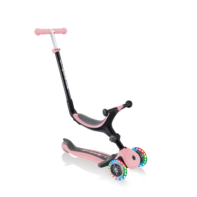 Самокат GLOBBER GO UP FOLDABLE PLUS LIGHTS Пастельно-розовый