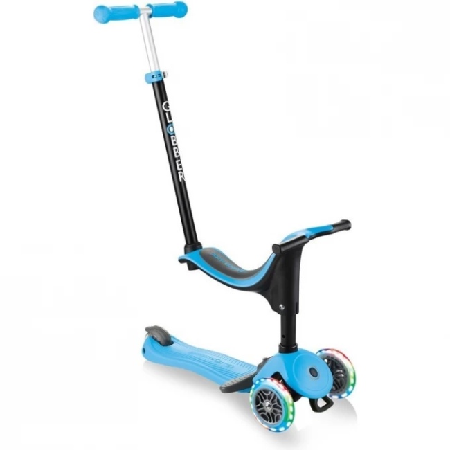 Самокат GLOBBER GO UP SPORTY PLUS LIGHTS Голубой