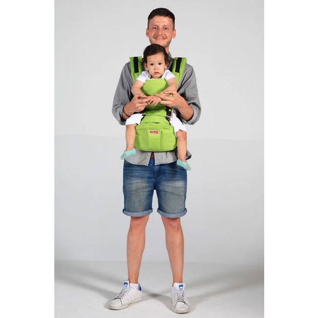 Эргорюкзак + Хипсит Sinbii Premium Hipseat S-Pocket Set салатовый
