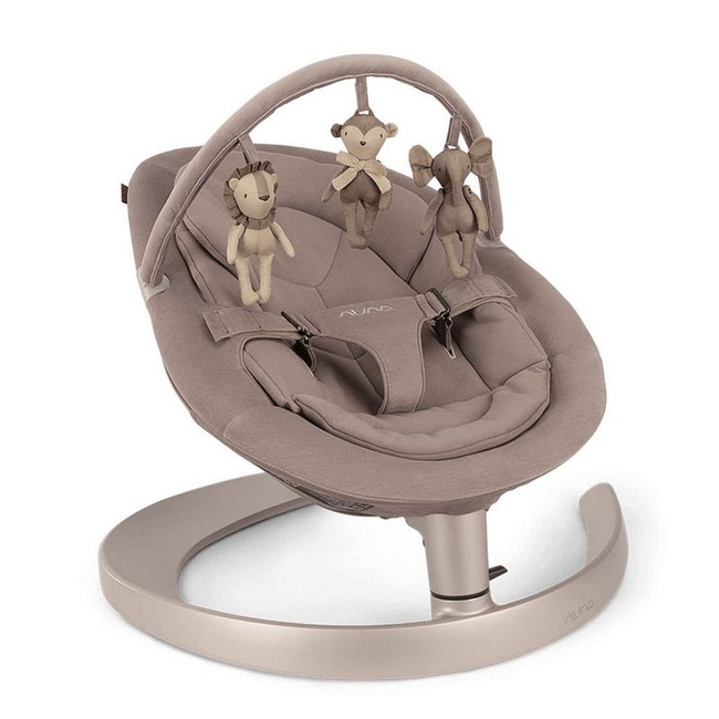 Шезлонг Nuna Leaf Grow + дуга с игрушками Cedar